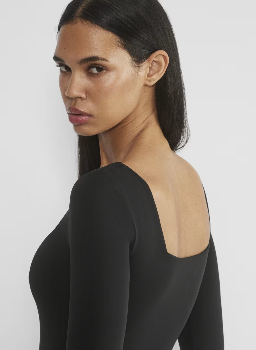 contour squareneck longsleeve bodysuit